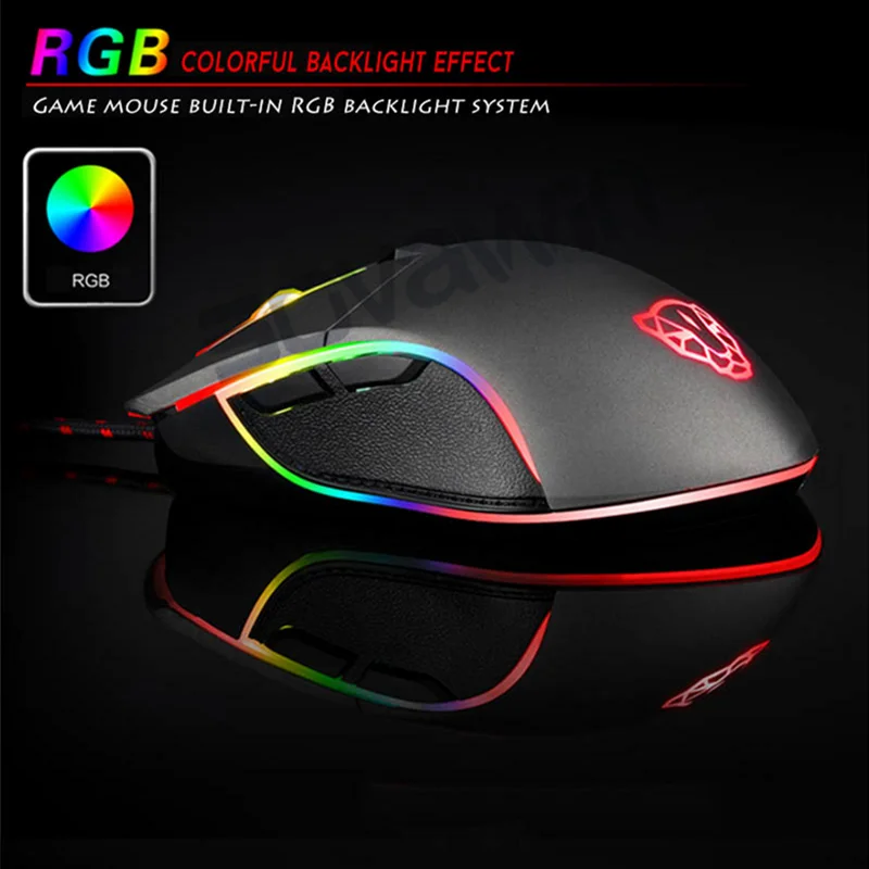 motospeed v30 usb wired gaming mouse 6 button optical backlit breathe led usb mouse 3500 dpi for pc laptop desktop computer game free global shipping