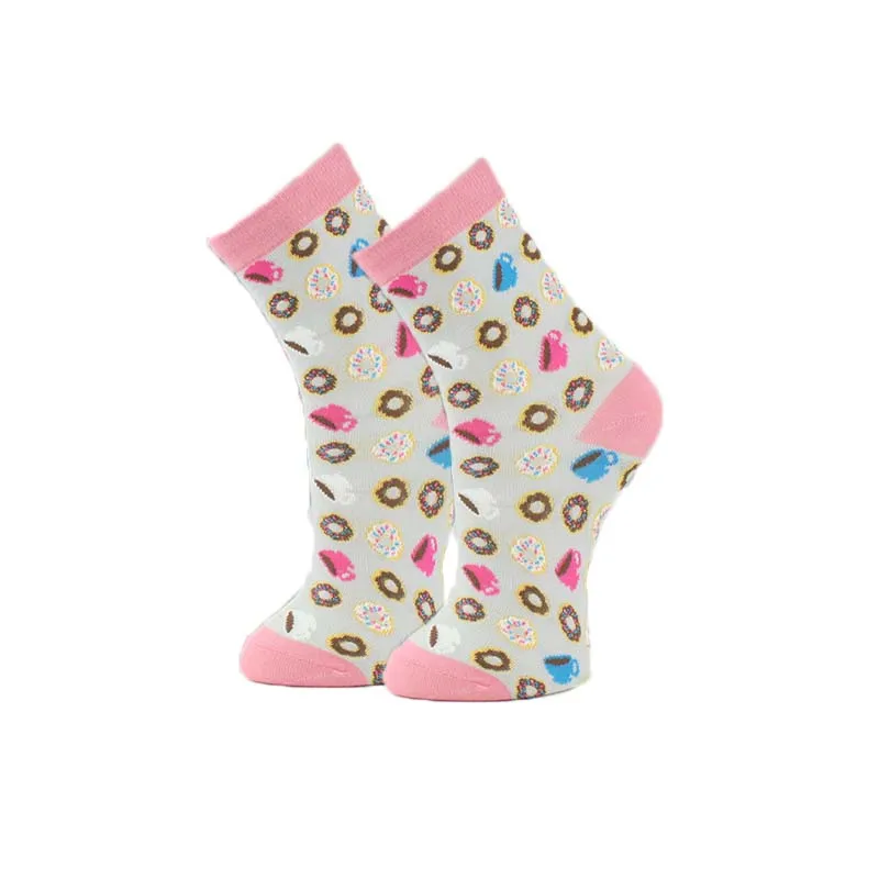 Korean Style Women Socks Lot Combed Cotton Lovely Cartoon Creative Fruit Pizza Burgers Planet Happy Funny Calcetines Mujer | Женская