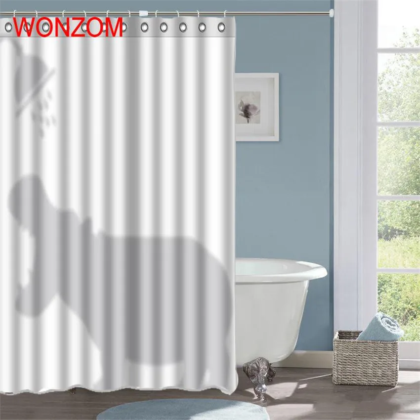 WONZOM 1 шт. олень водонепроницаемый занавеска для душа слон ванная комната Декор - Фото №1