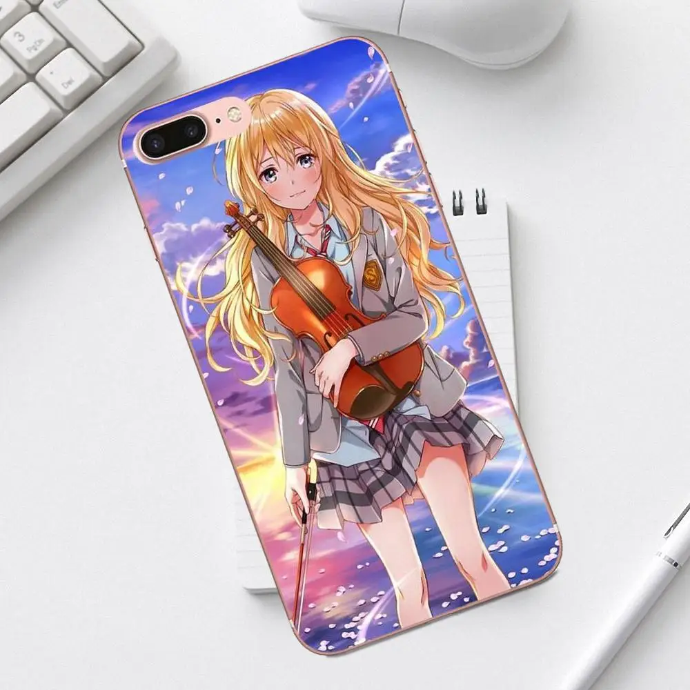 Мягкий кремнезем каваи ваша лежа в апреле обои для iPhone 4 4S 5 5C SE 6 6S 7 8 Plus X XS Max XR Galaxy A3