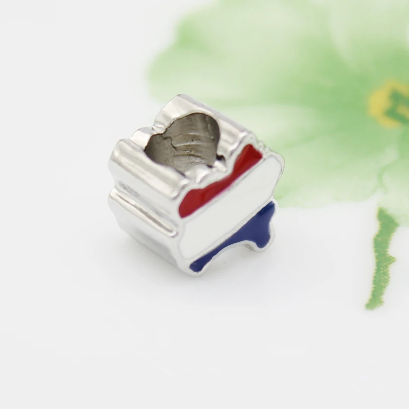 Слайд-шарм оптом Бесплатная доставка Гордость быть французским флагом страны карты Оберег удачи, подходит для браслета Pandora.