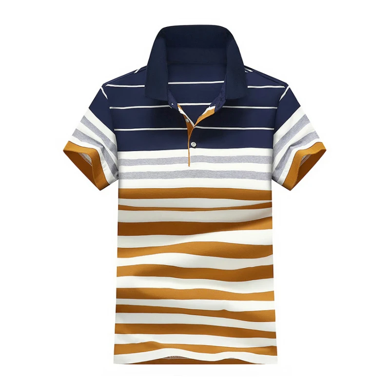 AIRGRACIAS Для мужчин Англия Стиль рубашка поло в полоску короткий рукав новый Летний