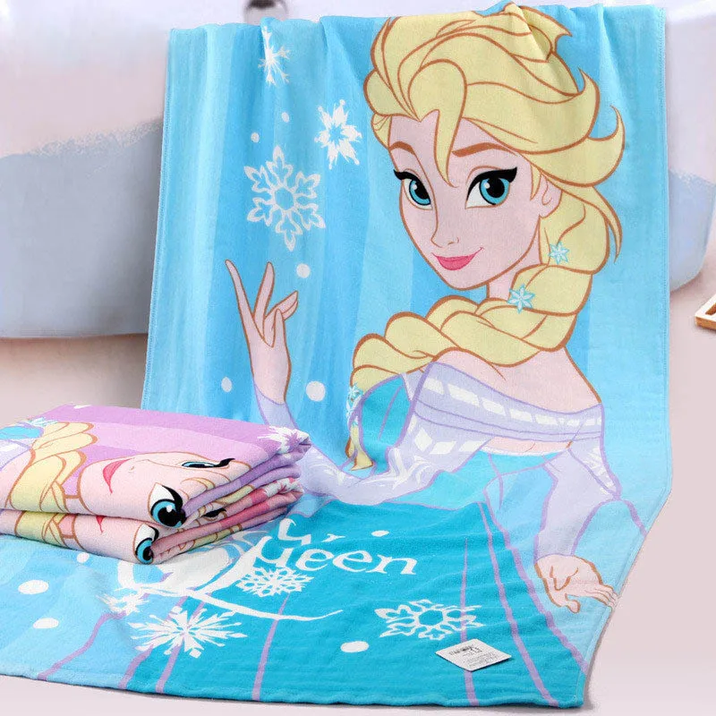 Disney 140*70 см Принцесса Королева Эльза замороженная Марля подушка для купания младенцев полотенце хлопок мягкое пляжное полотенце подарки для мальчиков девочек банное полотенце - Цвет: 2