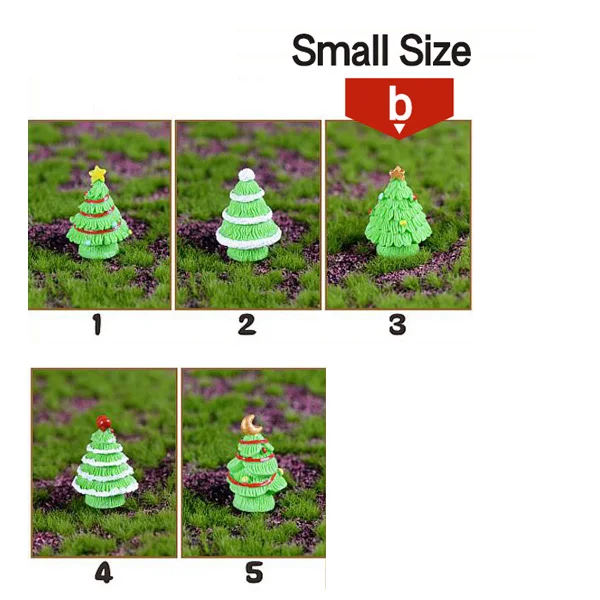 Small Size - b 5 шт., Рождественские елочные украшения для домашнего декора, миниатюрные сказочные садовые аксессуары, современные статуэтки, украшения из смолы, игрушки для рукоделия - Цвет: Small Size - b