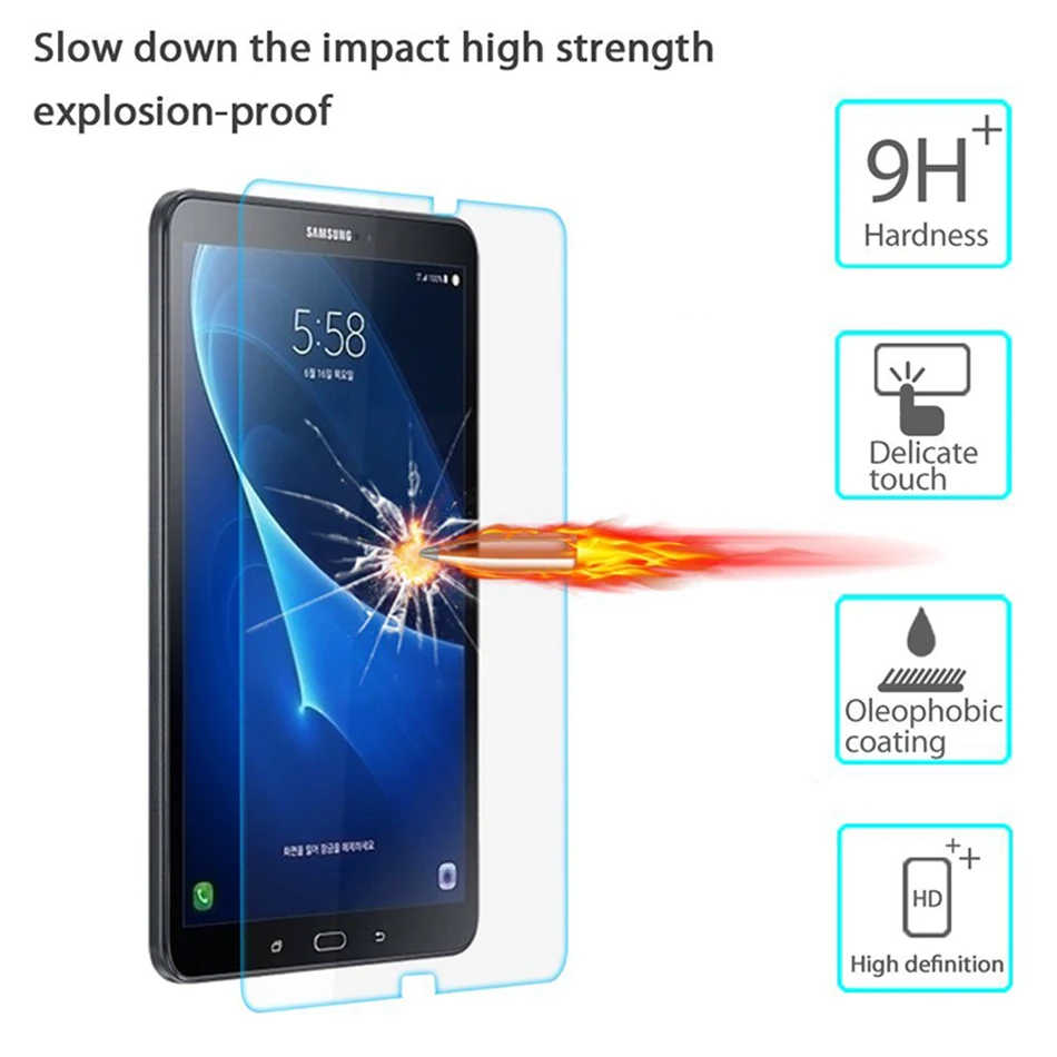 Защитное стекло для Samsung Galaxy Tab A 10 1 2016 A6 T580 T585 дюйма|Защитные стёкла и плёнки