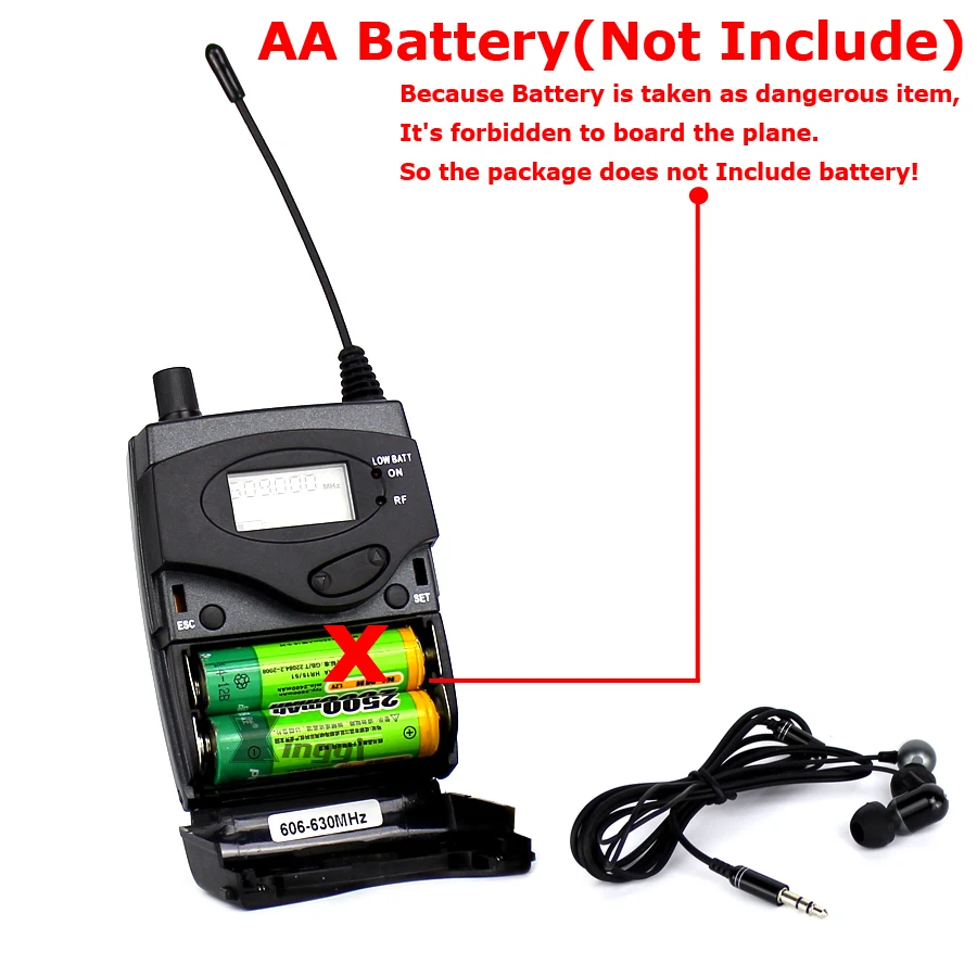 저렴한 진정한 다양성 무선 인이어 모니터 전문 무대 모니터 헤드폰 6 바디팩 수신기 무선 모니터링 송신기, 무대 모니터