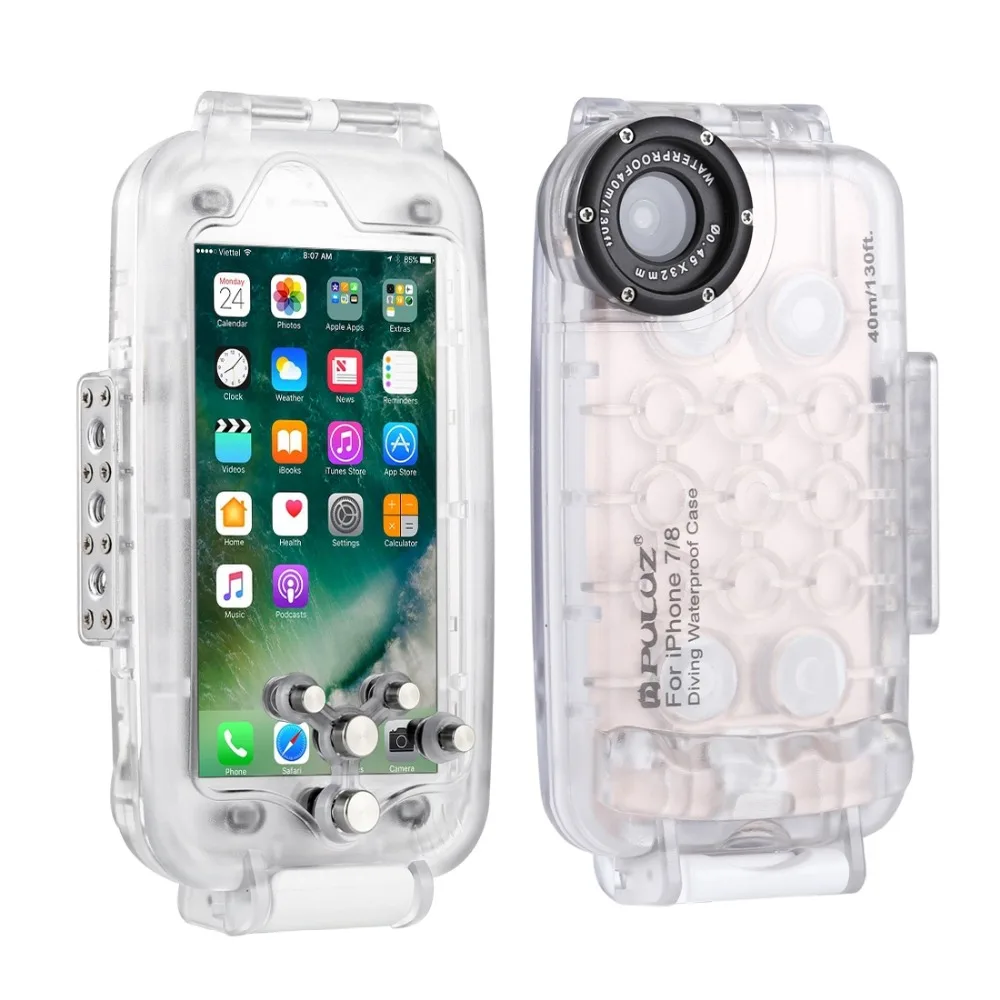 PULUZ для iPhone 8 и 7 40 м/130 футов водонепроницаемый корпус дайвинга защитный чехол