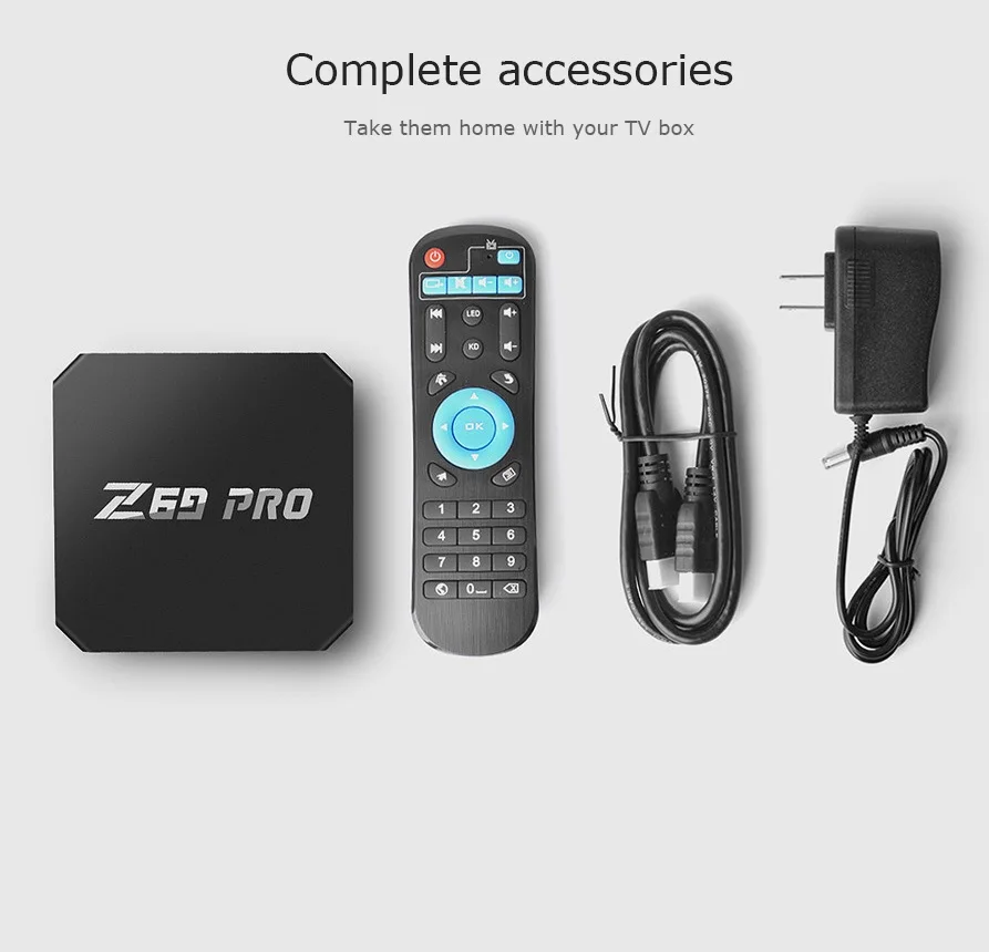 Z69 PRO Smart Android ТВ Box 7 1 Amlogic S905W 4 ядра H.265 8G/16G Wi-Fi LAN HD Декодер каналов кабельного