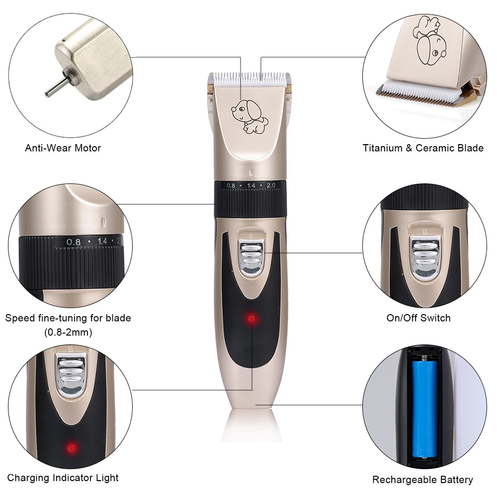 Машинка для стрижки собак перезаряжаемая профессиональная машинка набор