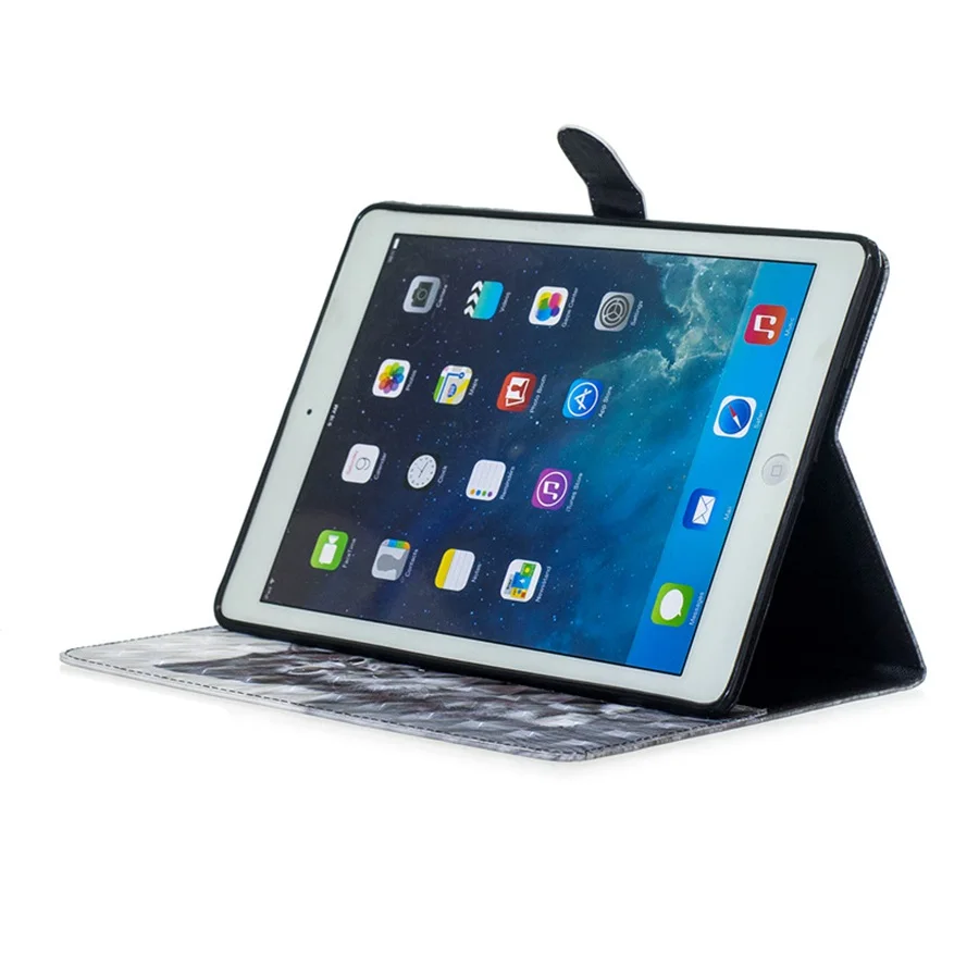 Чехол из искусственной кожи с 3d рисунком кота для Apple ipad Air 1 2 умный чехол 5 6 9 7
