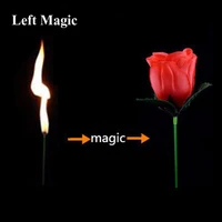 1pcs torch to flower torch to rose fire magic trick flame appearing flower professional magician bar illusion stage props g8156