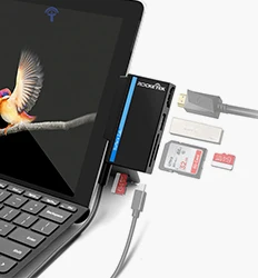Rocketek USB 2,0 считыватель смарт-карт CAC ID, банковская карта, разъем для сим-карты cloner, кардридер, адаптер для компьютера, ПК, ноутбука, аксессуары
