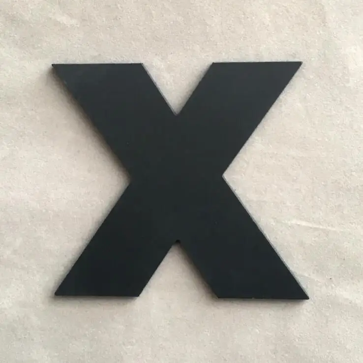 X 3D черная столичная английская стена для писем Наклейка ПВХ пенопластовая доска Алфавит художественная фреска спальня Свадебный декор Любовь Подарки DIY наклейки на стены - Цвет: X