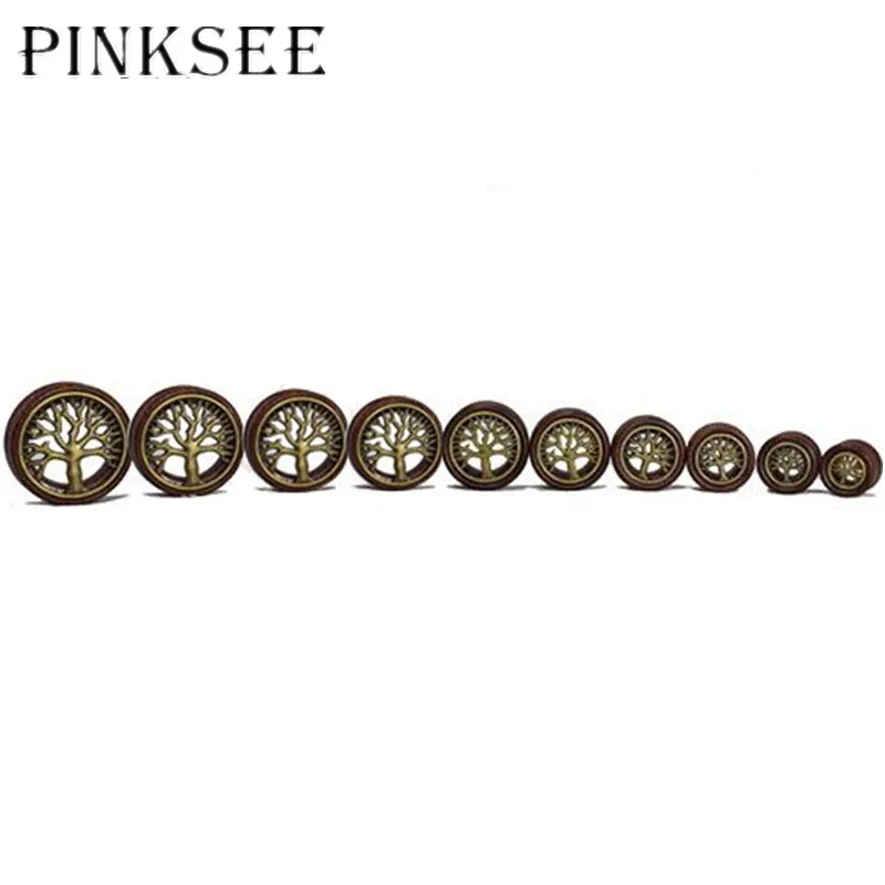 PINKSEE горячая Распродажа древесины 1 пара серьги маленькое дерево уха туннель для