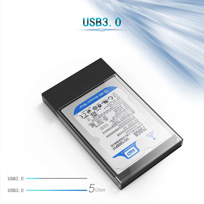 Корпус для жесткого диска прозрачный 2 5 дюйма SATA на USB 3 0|Корпус диска| |
