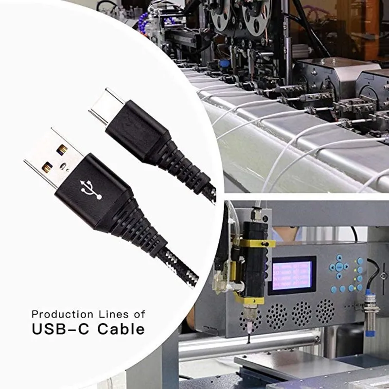 Нейлоновый Плетеный usb-кабель для зарядки Huawei Samsung Galaxy S9 S8 Plus Note 9/8 LG G6 G7 Moto Play Google