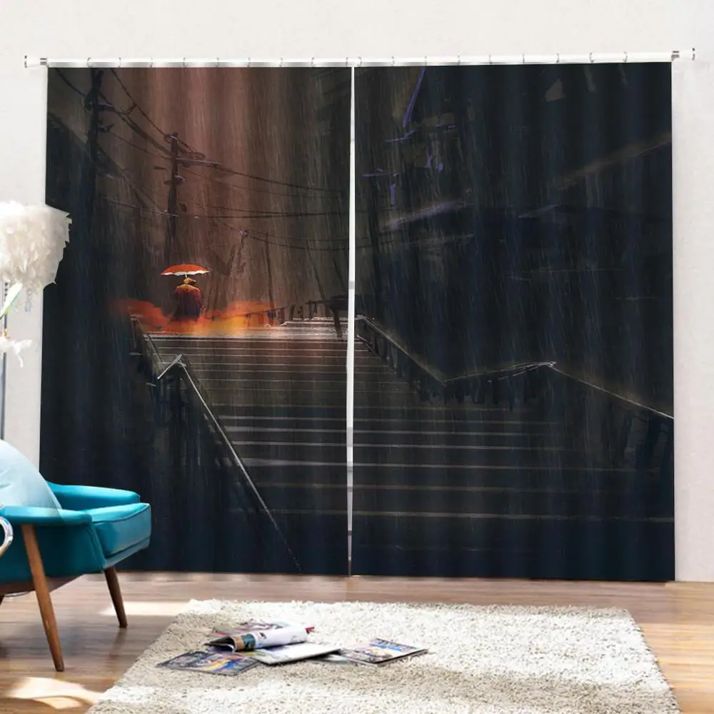 Занавески Cortinas удлиненные занавески для офиса спальни 3D на окна роскошные