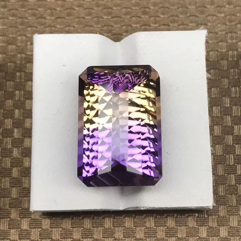 CSJ Real Natural ametrine loose gemstone bright concave cut Oct13*19mm 15.7ct fine jewelry with stone silver gold ring Diy | Украшения и