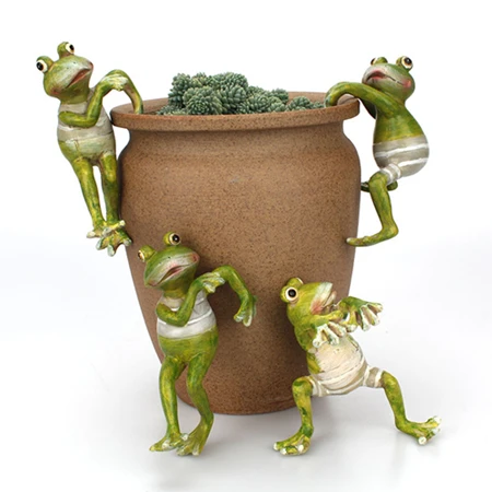 Climbing Frog VILEAD 8 см 11 см полимерные альпинистские фигурки лягушек креативный орнамент для животных ручной работы товары для садоводства украшения дома аксессуары - Цвет: Climbing Frog