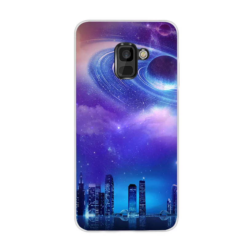 Мягкий ТПУ чехол для samsung Galaxy A8 космический силиконовый чехол для Galaxy A6 J4 J6 Plus J8 A7 A9 чехол для телефона s Coque capa