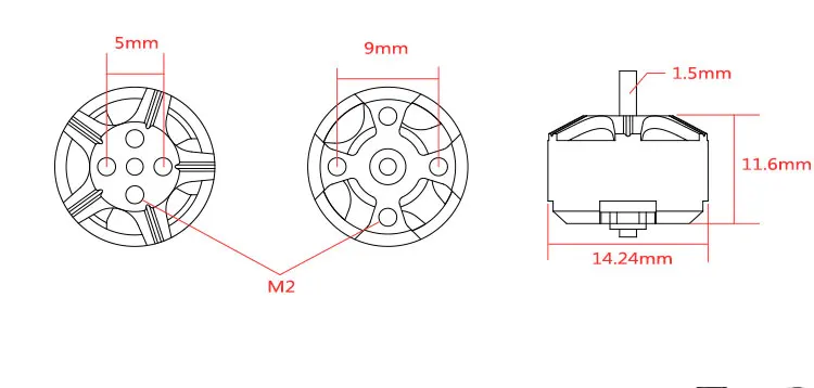 4 шт./лот KingKong XT1104 1104 7500kv мини безщеточный для RC Мини Multirotor Drone