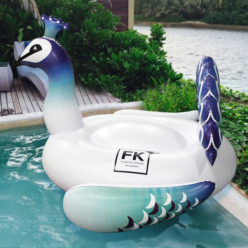 Гигантский надувной павлиний бассейн 190 см плавающий поплавок плавательный круг