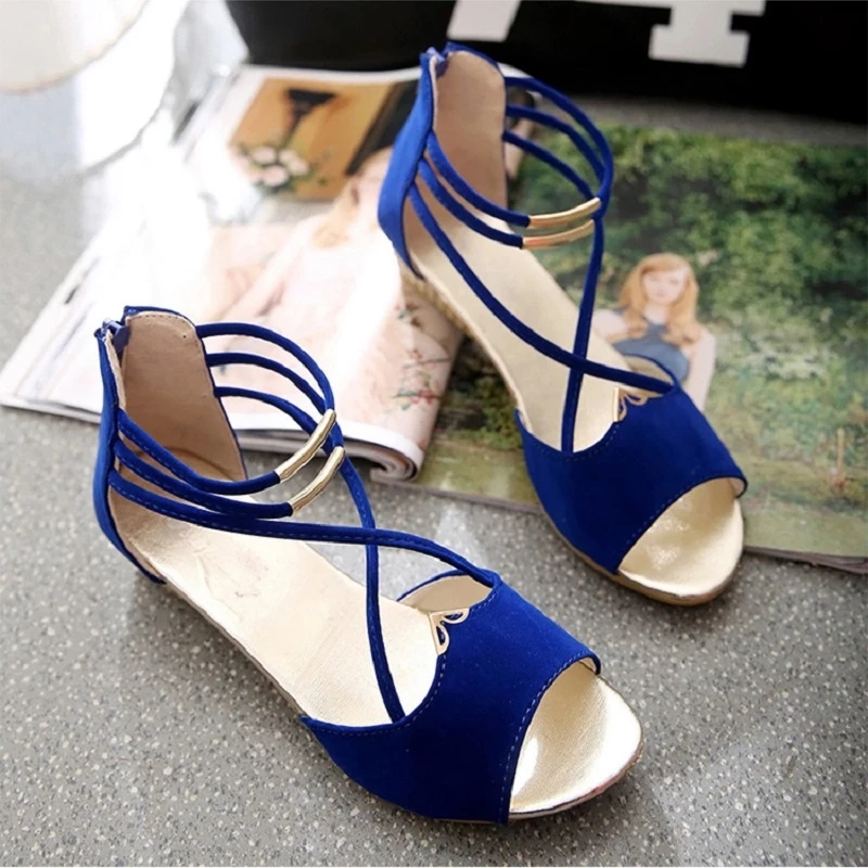 Женские сандалии с открытым носком KUIDFAR бежевые повседневные гладиаторы лето