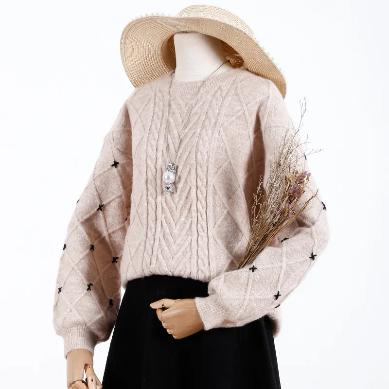 Women Winter Pullover and Sweaters Oneck Twisted Sweater Pull Femme Sweter Mujer Short Femninino 2019 winter sweater | Женская одежда