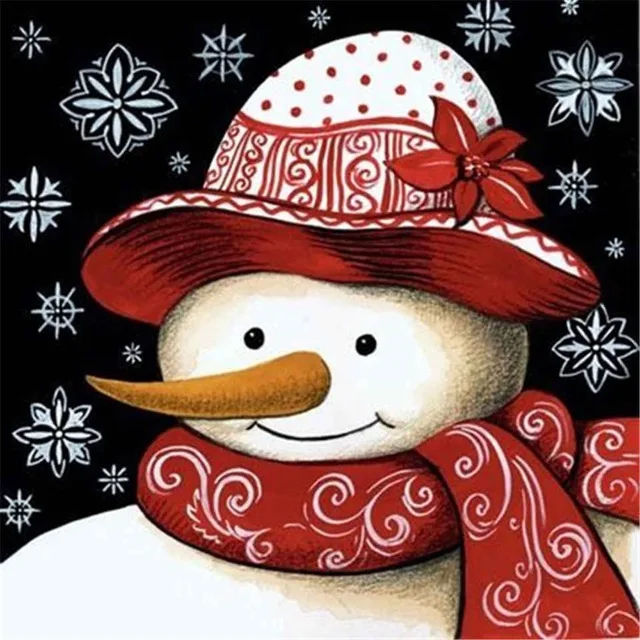 10 Fezrgea мультфильм бриллиантовый рисунок Рождество Санта Клаус полный квадратный алмаз вышивка Снеговик Рождественское украшение для дома - Цвет: 10