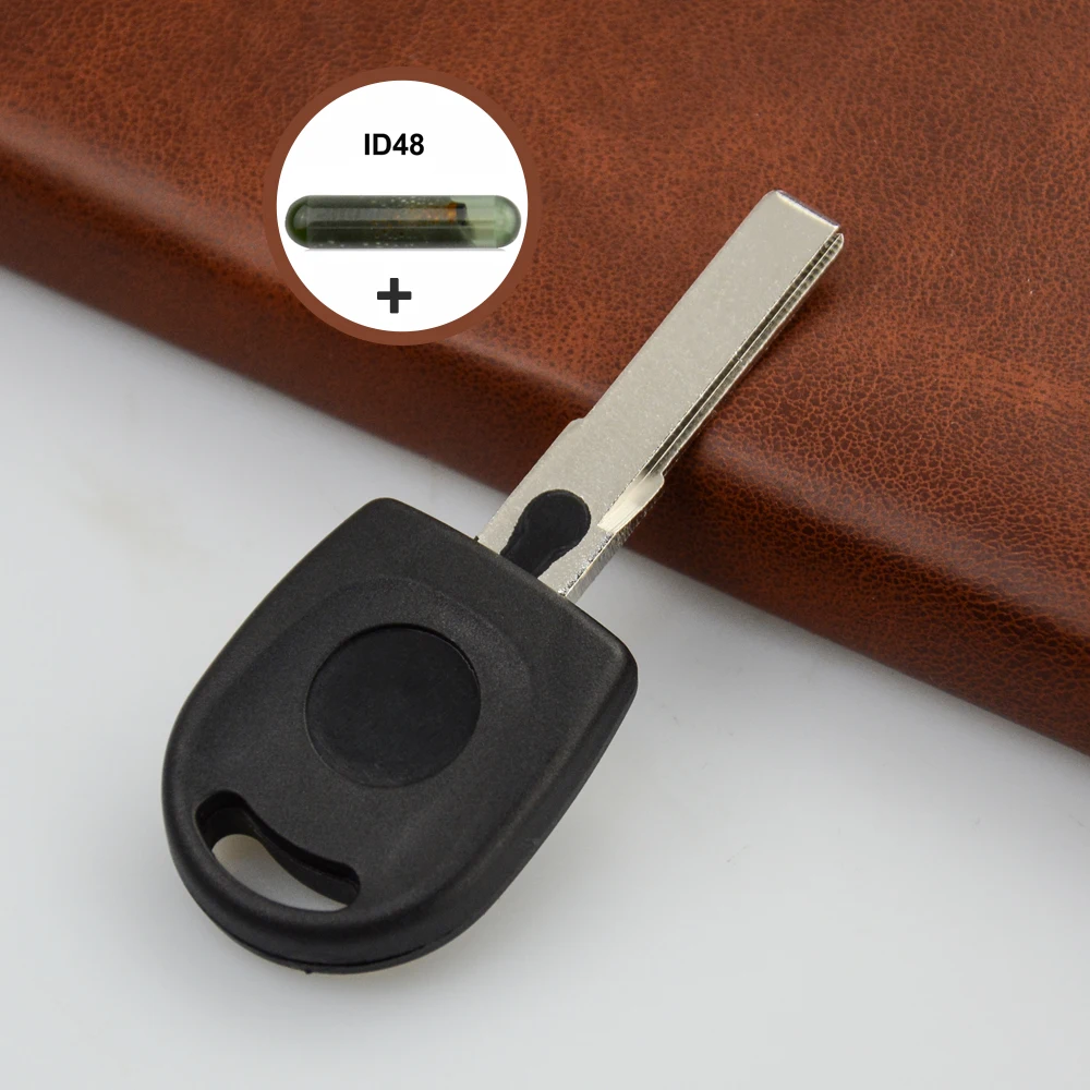 Чип OkeyTech ID48 с транспондерным ключом без выреза пустой для Volkswagen Polo Golf SEAT Ibiza Leon SKODA