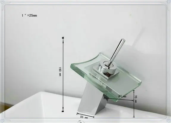 Contemporary Chrome Single Handle Glass Spray Bathroom Basin Sink Mixer Tap Faucet C8200 | Обустройство дома