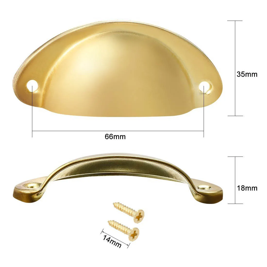 10 pcs Gold Tone Cup Shell Shaped Pull Drawer Kitchen Cabinet Handle 66mm Hole Centers Drop Shopping | Обустройство дома