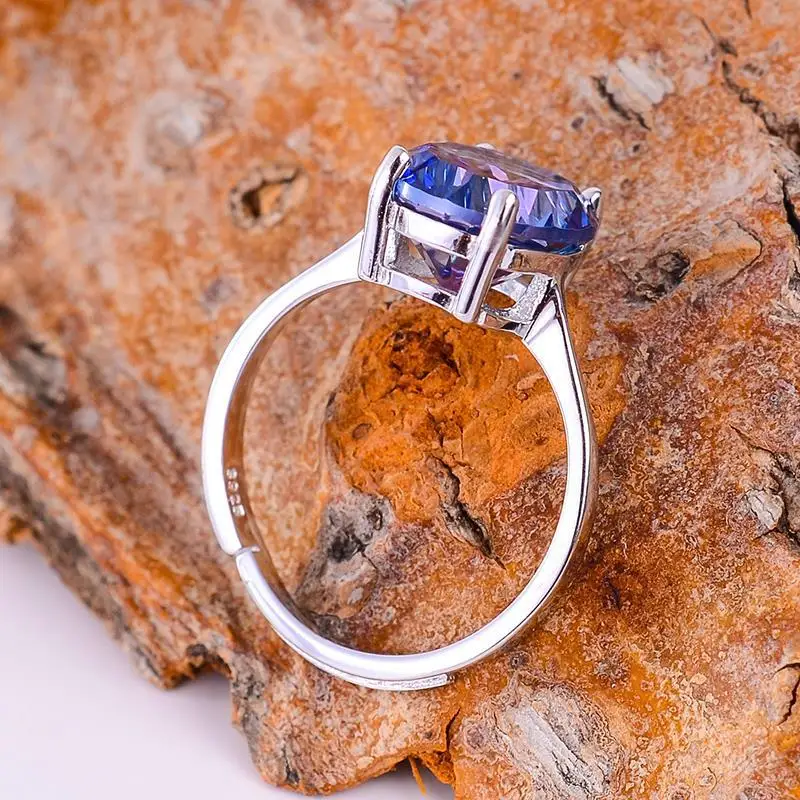 KJJEAXCMY fine jewelry 925 серебро инкрустировано натуральным танзанитом женское кольцо ювелирные изделия