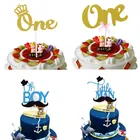 Украшения для торта Oh Boy, флажки для торта, с бантом, короной, флагом на день рождения, головной убор для вечеринки