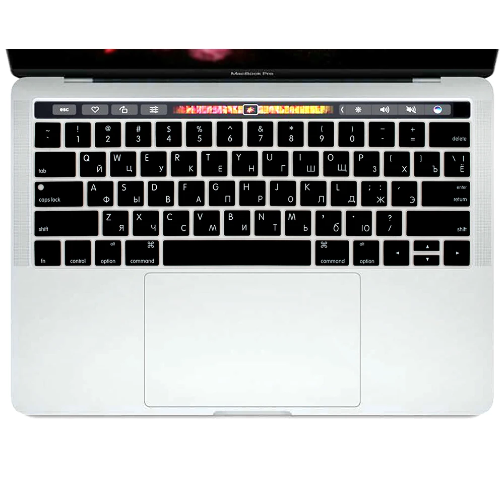 Силиконовая клавиатура для MacBook Pro с сенсорной панелью 13 &quotили 15&quot A1989 A1990 &amp A1706