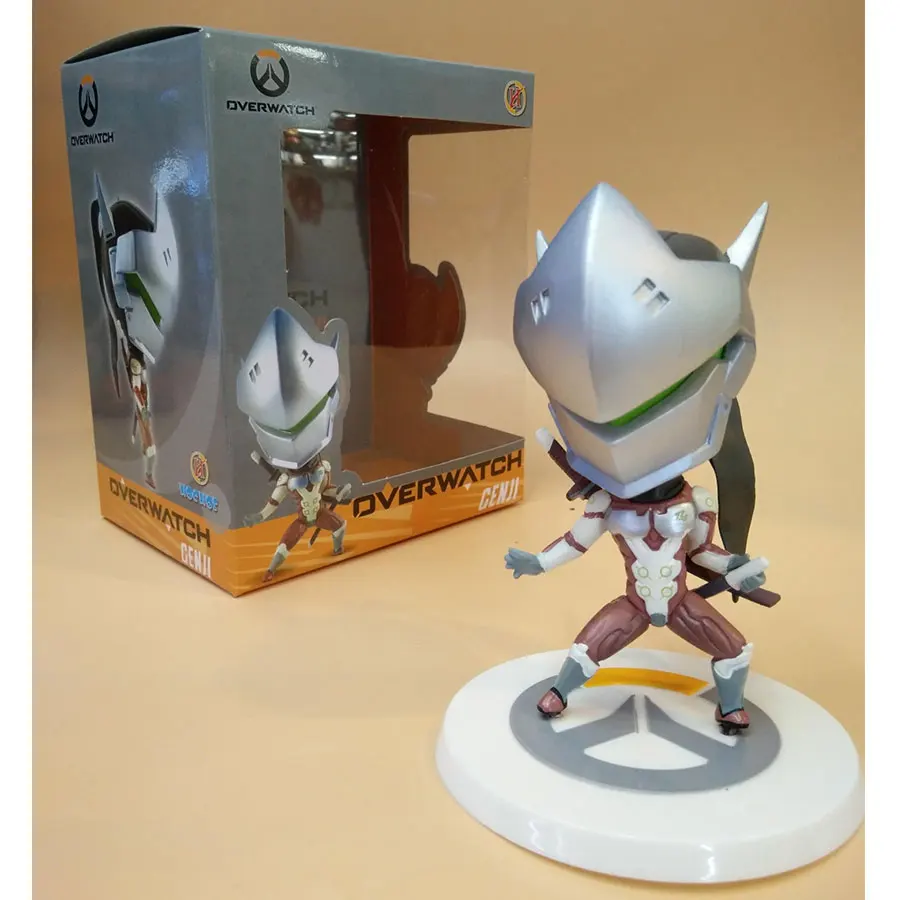 Фигурка персонажа Genji OW 10 см модель из ПВХ кукла для просмотра часов Коллекция игр