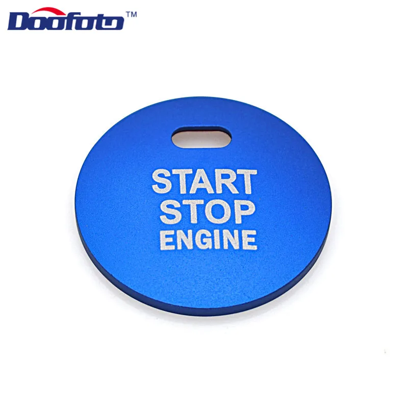 Button Cover Blue Doofoto стайлинга автомобилей оболочки машина заводится остановить двигатель насадки на пуговицы Авто украшения кольца Чехол для Mazda 3 6 2 CX-5 CX-9 CX-3 MX-5 CX4 - Цвет: Button Cover Blue