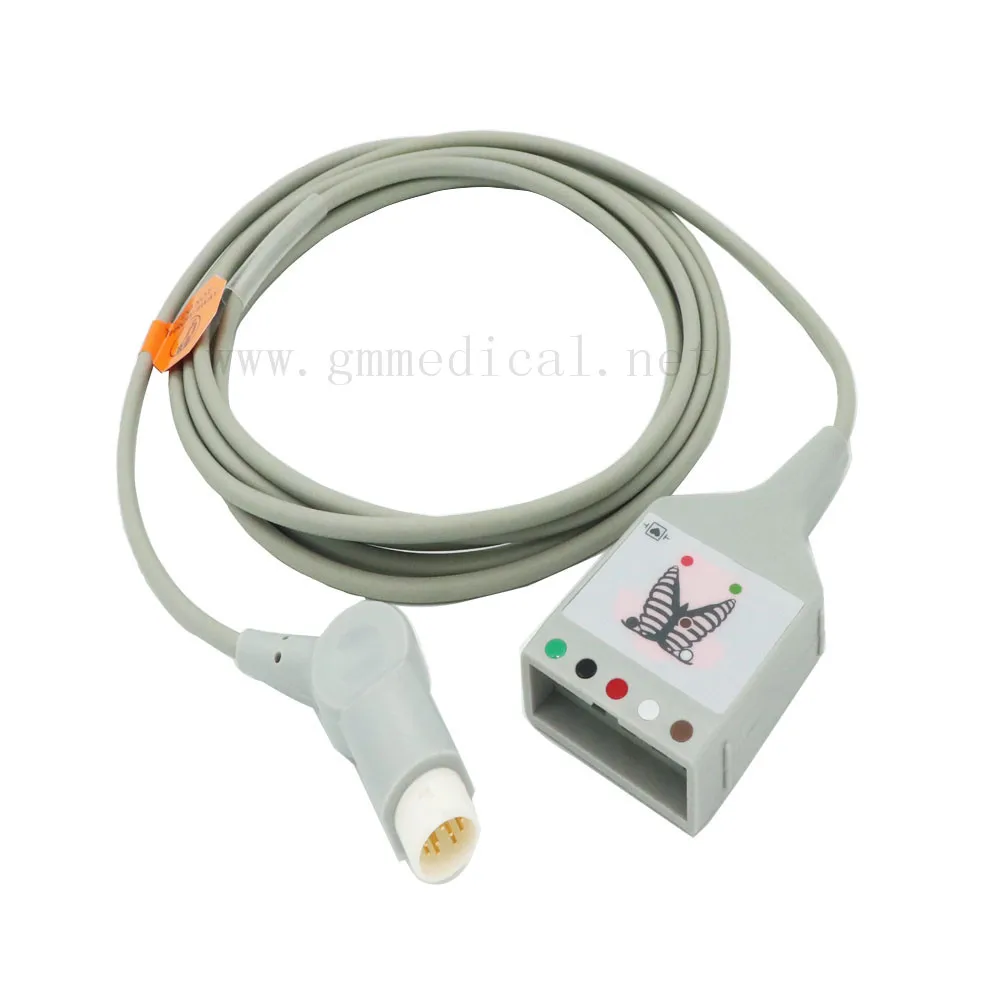 Совместим с HP/ Philips 5 Lead AHA trunk cable ECG Trunk для монитора пациента 9 футов и 12pin.| |