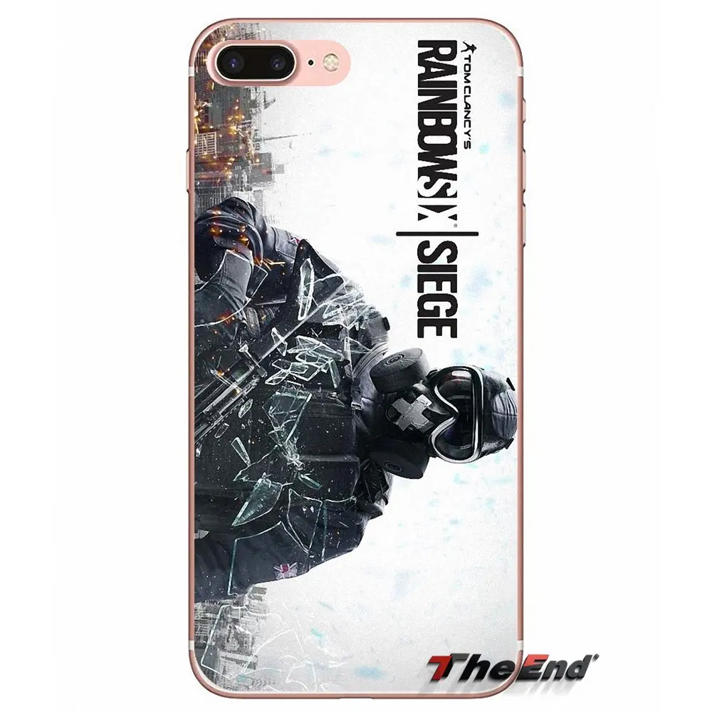 Для Apple iPhone X 4 4S 5 5S SE 5C 6 6S 7 8 Plus 6Plus 7plus 8plus Fundas Coque Rainbow Six Siege Operation Black Ice Cover | Мобильные
