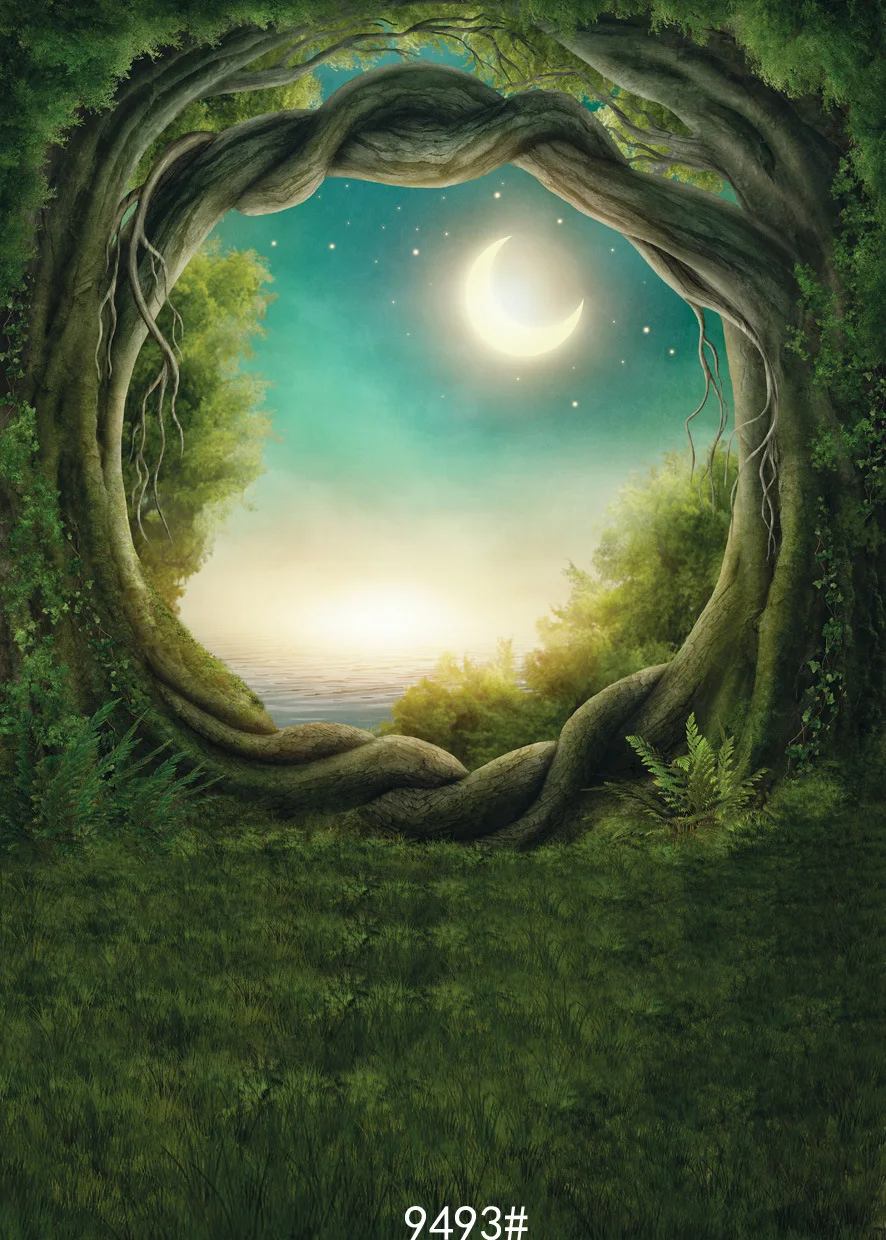 Фон для детской фотостудии с изображением леса|studio photo background|photo backgroundchild photography