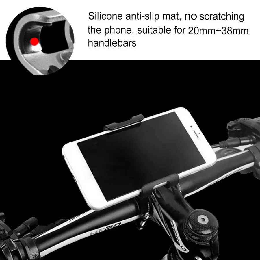 360 rotating bicycle motorcycle phone holder stand bike handlebar clip alloy bracket holder universal for 4 6 5 inch smartphone free global shipping