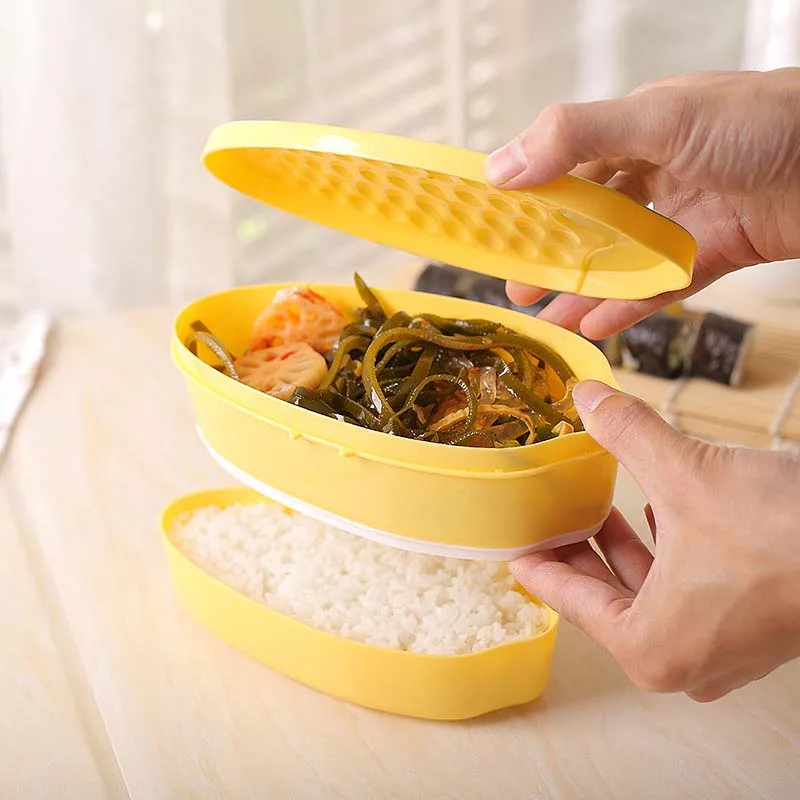 Мультфильм Кукуруза две ячейки Ланч бокс s японский бенто для школы детей