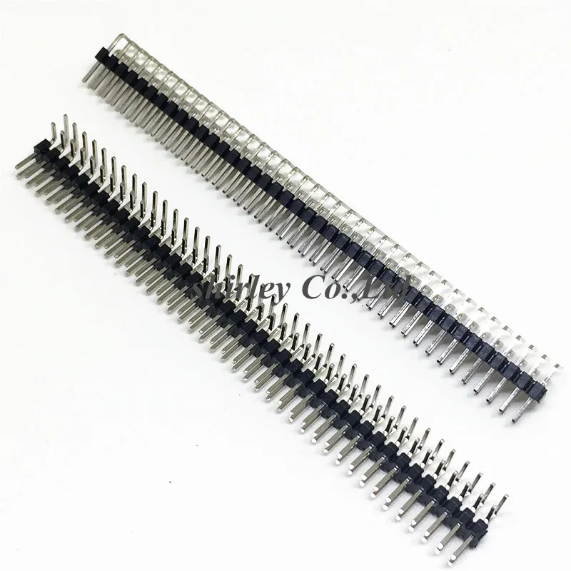 10 шт. двухрядный штырьковый разъем 2 54 мм 2*40P 2X40PIN изогнутые штыри с двойным изгибом прямоугольный полоса
