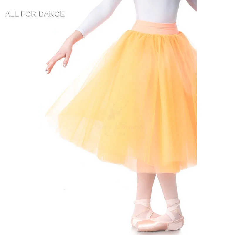 Балетная юбка пачка средней длины 5 слойная мягкая фатиновая длинная для