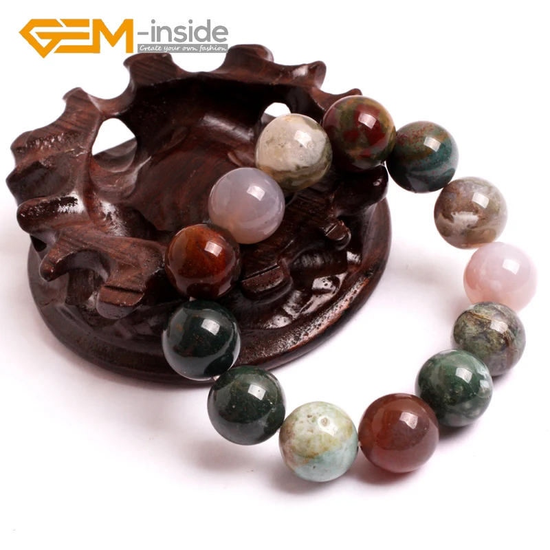 Индийский браслет Agat e: от 4 до 20 мм из натурального камня сделай сам один семи