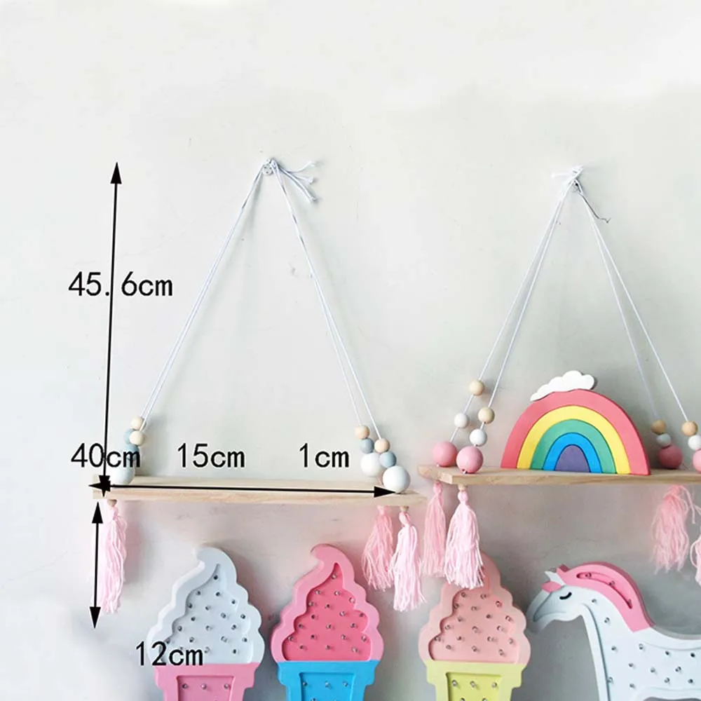 KeyBox шик висит стены полки деревянные качелей Полки декоративные Nordic Стиль DIY