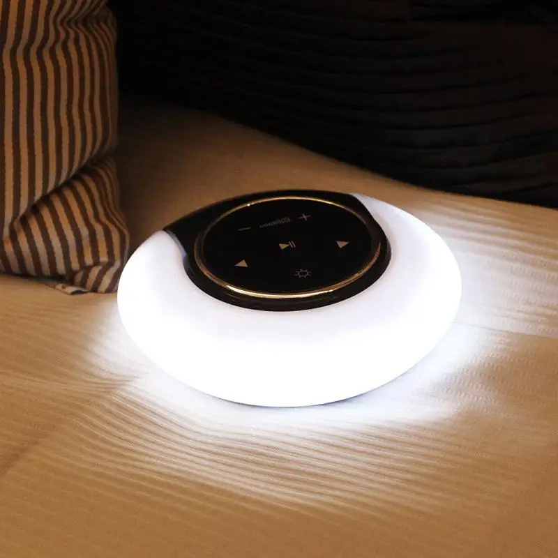 White light HobbyLane Bedroom Living Room Decoration Night Light with Mini Rechargeable Wireless Bluetooth Speaker Atmosphere Table Lamp - Цвет абажура: White light