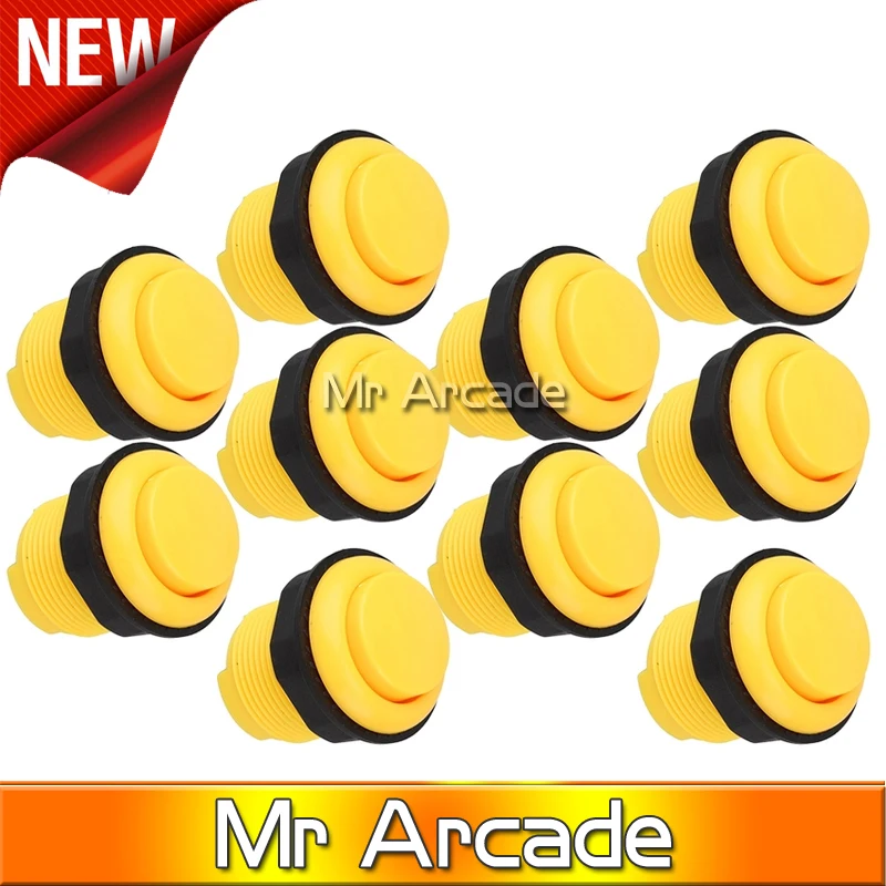 10 шт. набор кнопок для игры в аркаду желтых/зеленых/красных|arcade push button|button arcadearcade |