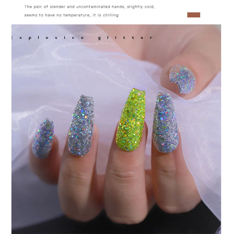 12 шт./компл. Nail Art Блеск супер яркая блестками симфоническая пудра ногтей маникюр Сделай Сам аксессуары для маникюрных инструментов