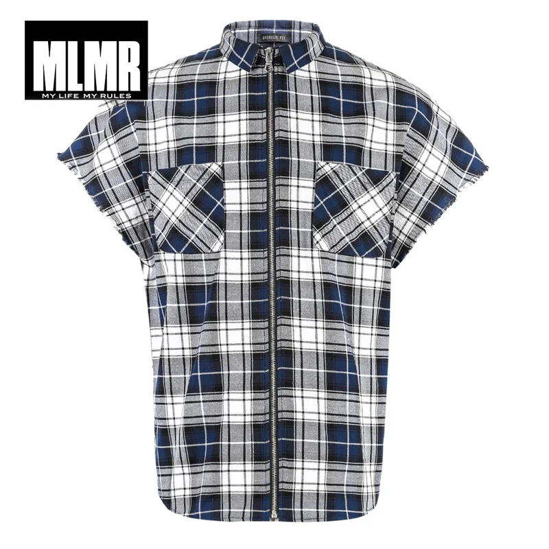 Мужская клетчатая рубашка с короткими рукавами MLMR весна лето 2019 |